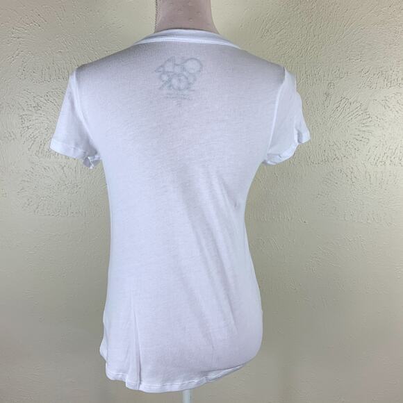 CHASER The Future Is Love Graphic Tee Size S White Crew Neck T-Shirt - Picture 5 of 10